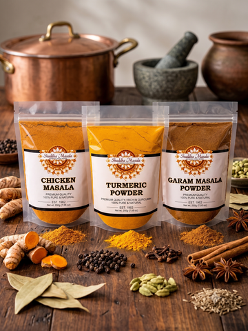 Turmeric Powder + Chicken Masala + Garam Masala