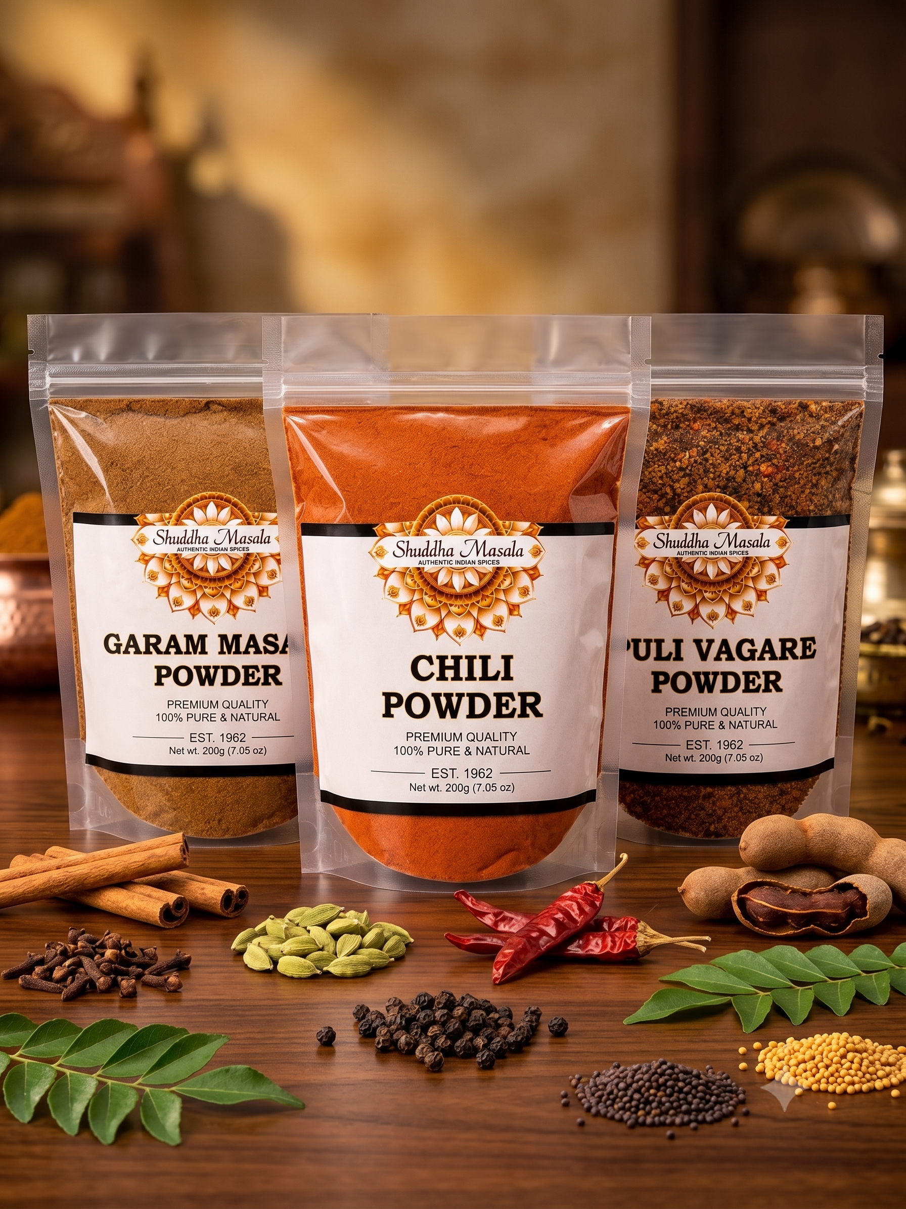 Garam Masala + Chili Powder + Puli Vaghare Powder