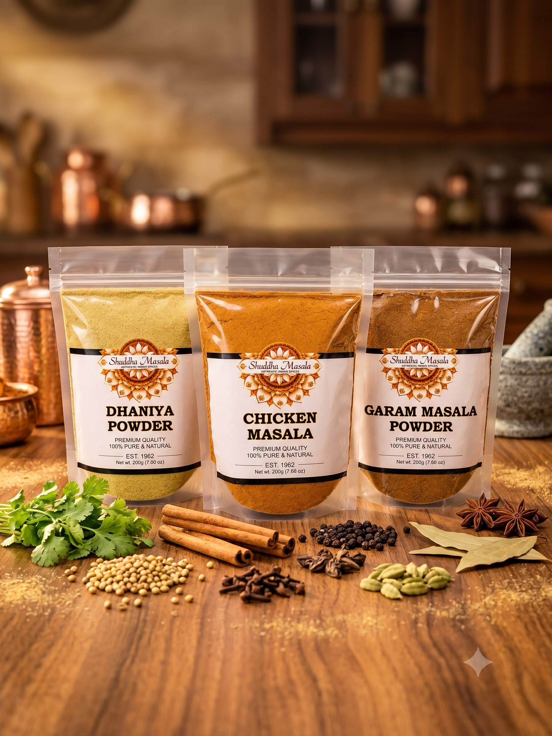 Dhaniya Powder + Chicken Masala + Garam Masala